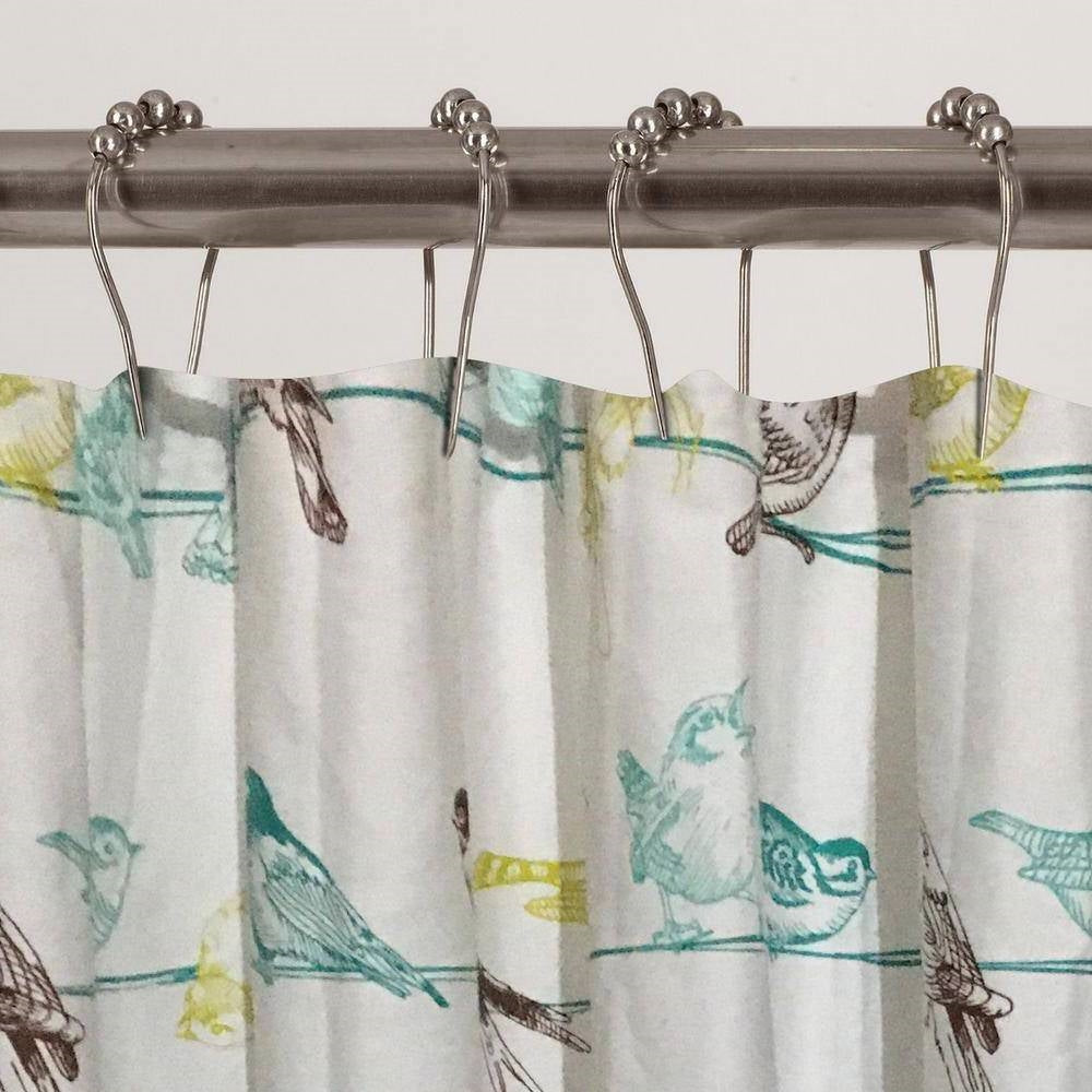 Soaring Serenity Bird Print Shower Curtain- Spa Collection