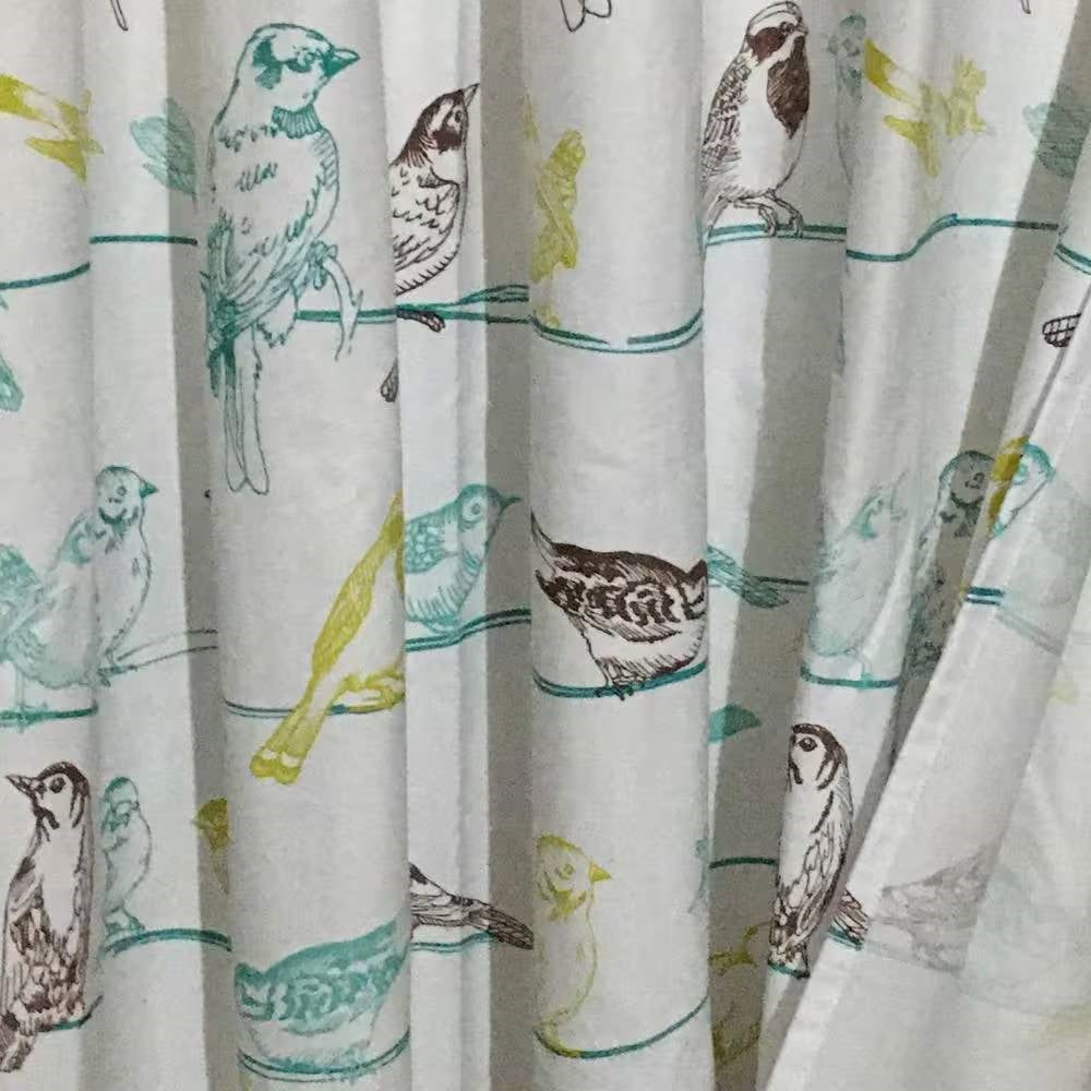Soaring Serenity Bird Print Shower Curtain- Spa Collection