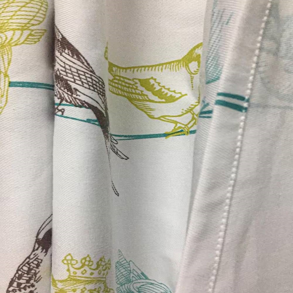 Soaring Serenity Bird Print Shower Curtain- Spa Collection