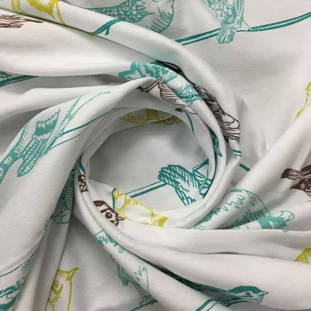 Soaring Serenity Bird Print Shower Curtain- Spa Collection