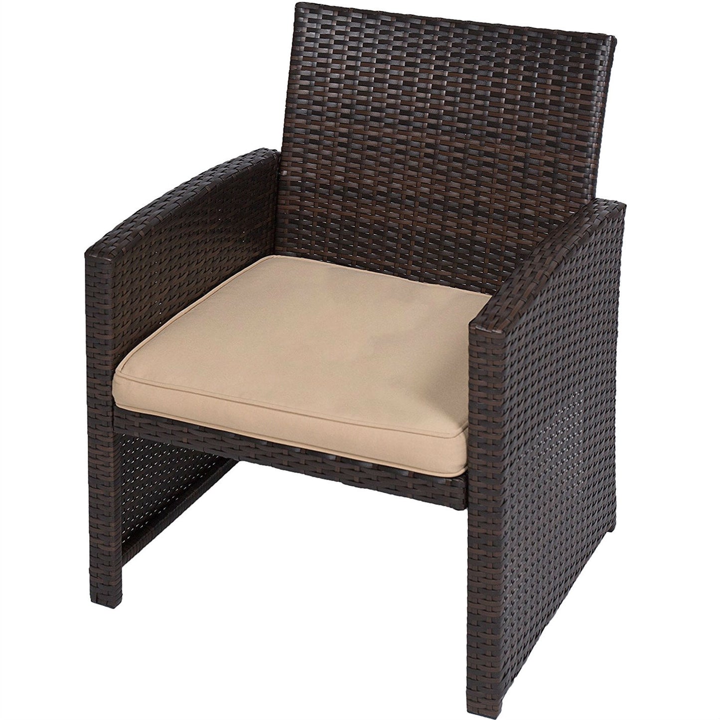 The Wicker Whisper 4-Piece Patio Lounge Set- Glamorocean Collection