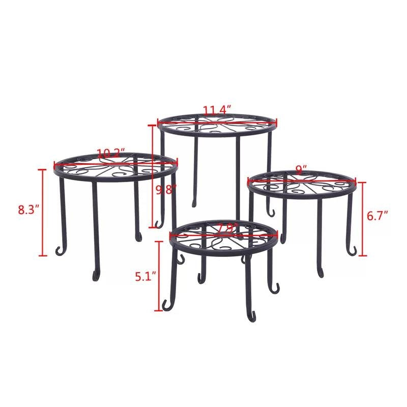 Stacked & Sassy Quartet Plant Stand- Earth Tone Collection