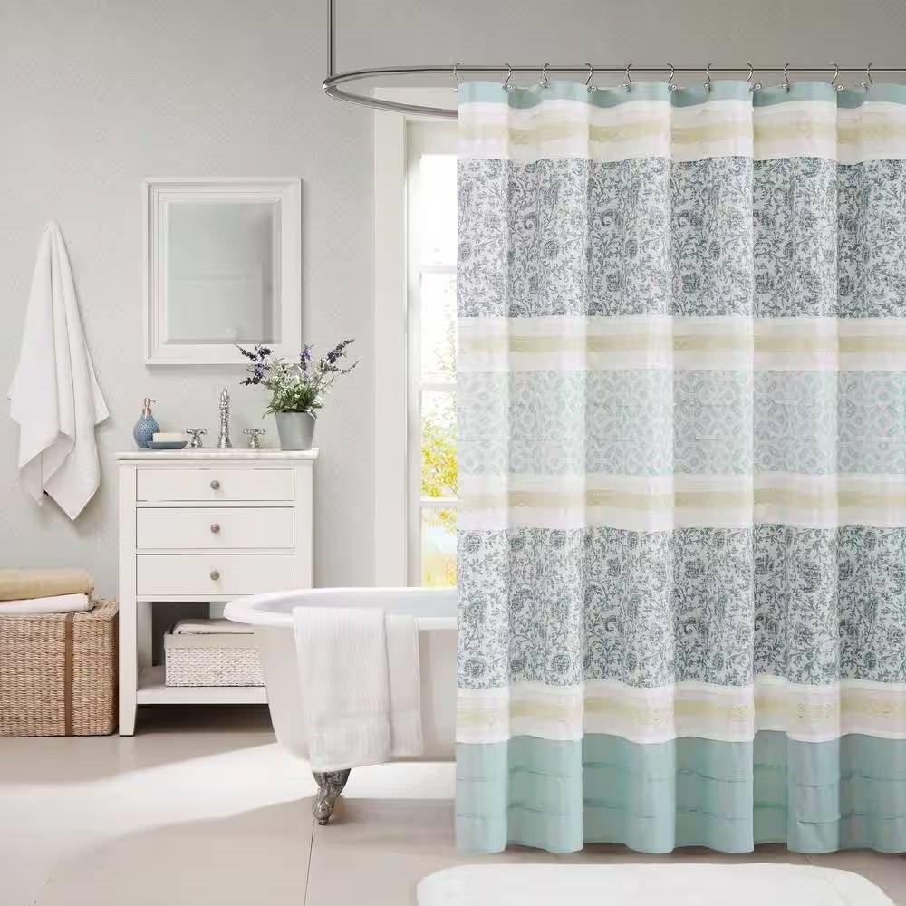 Seaside Paisley Bliss Shower Curtain- Spa Collection