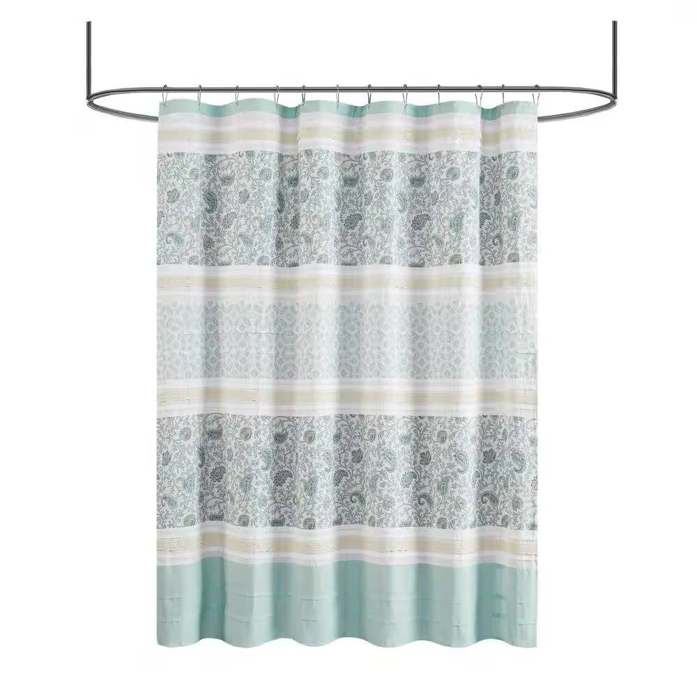 Seaside Paisley Bliss Shower Curtain- Spa Collection