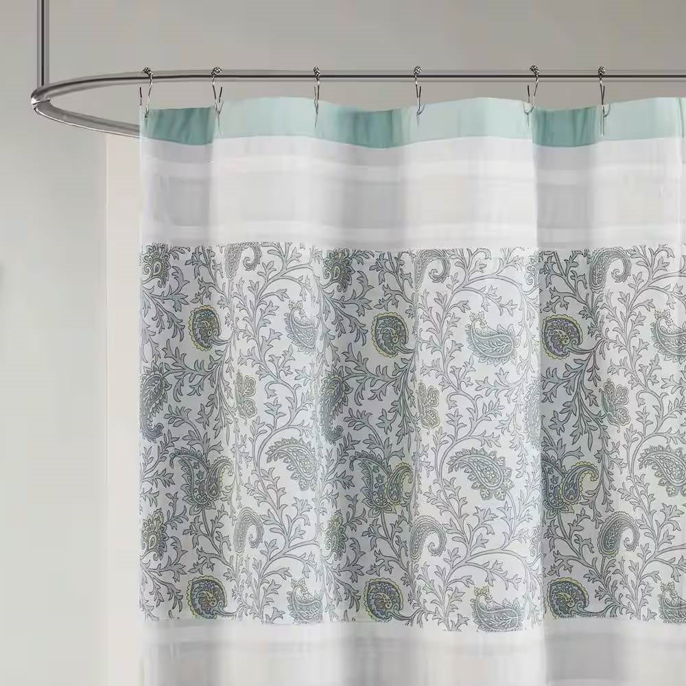 Seaside Paisley Bliss Shower Curtain- Spa Collection
