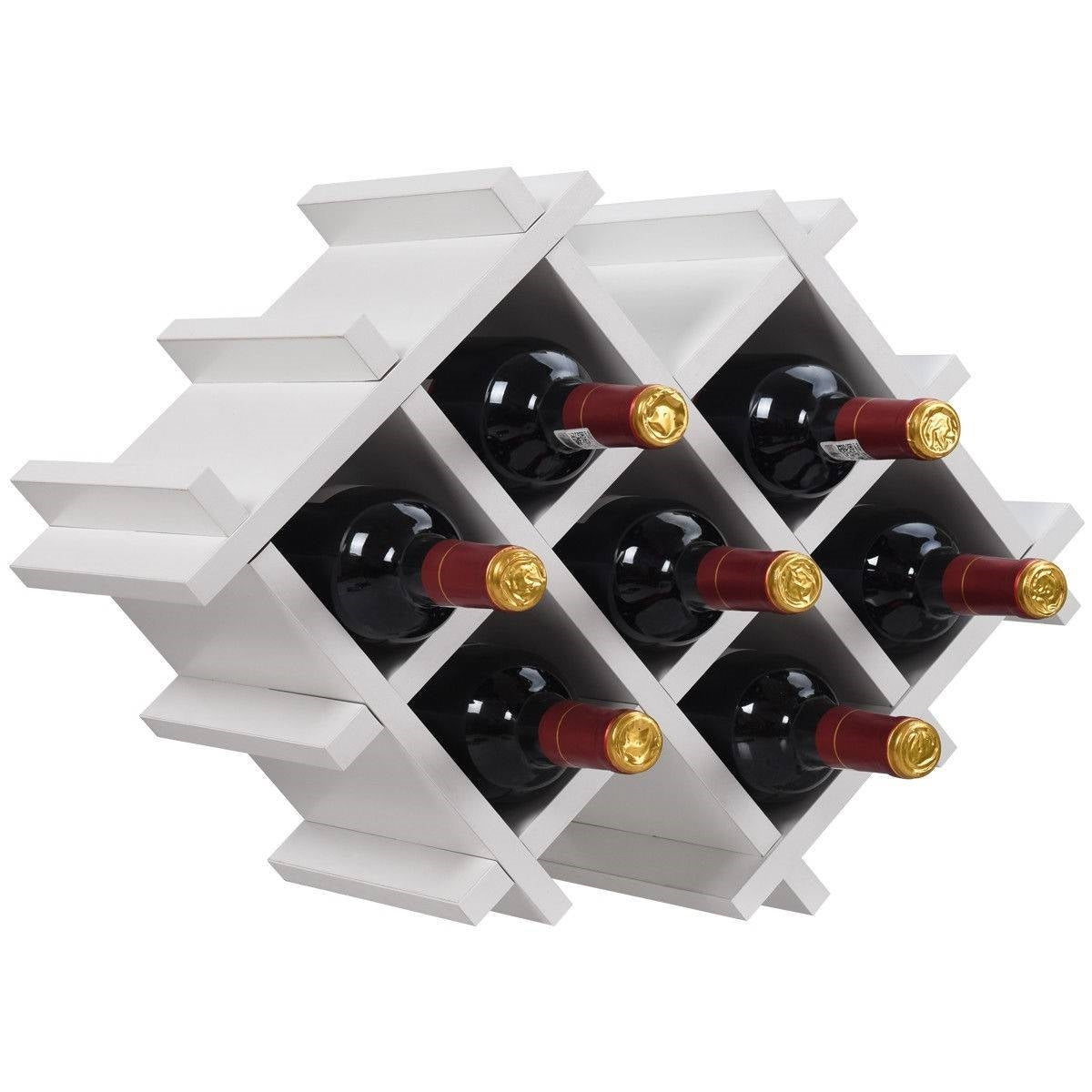 Sip & Display Wall-Mounted Wine Rack Set- Earth Tone Collection