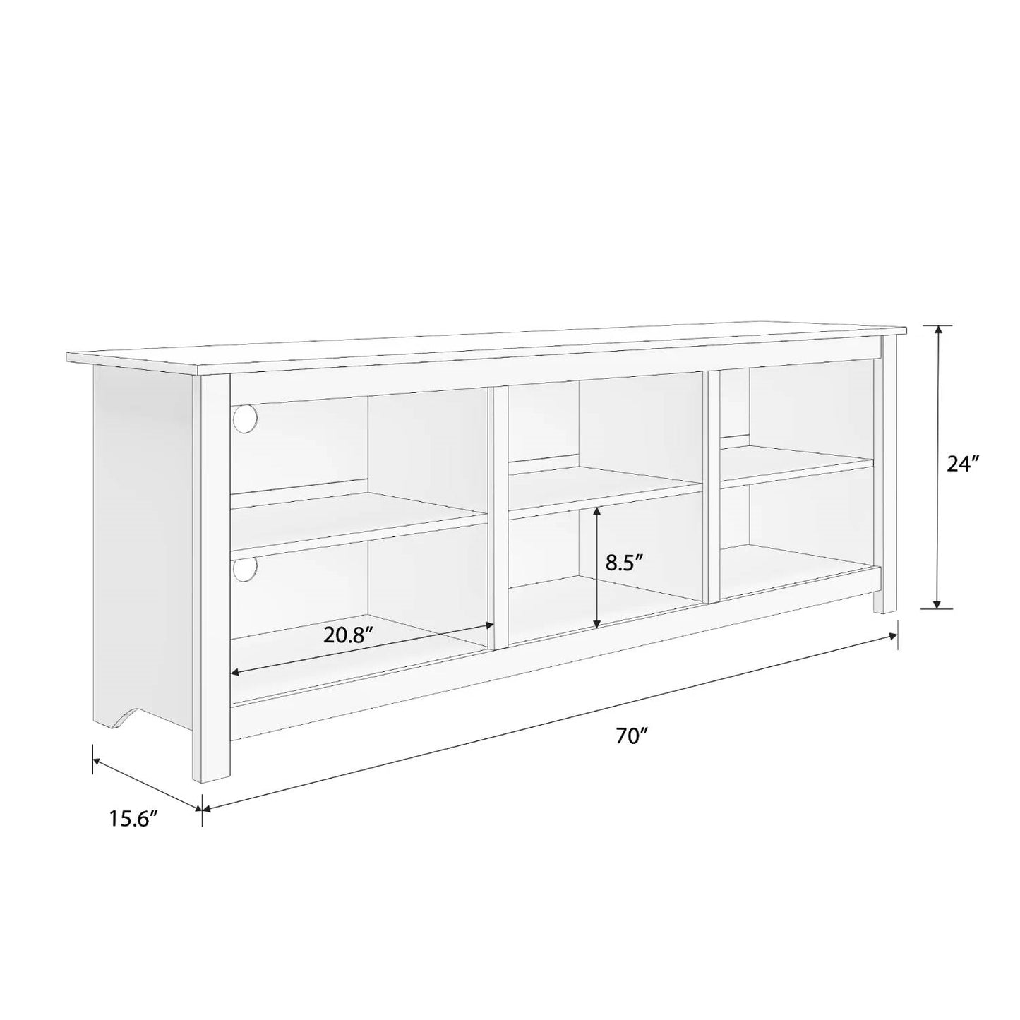 The Mainstage 70" TV Console – Dark Walnut Swagger- Glamorocean Collection