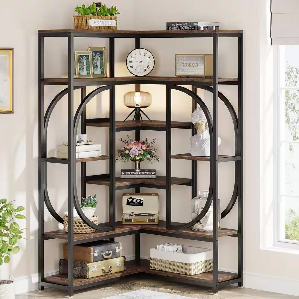 The Corner Command Bookcase- Earth Tone Collection