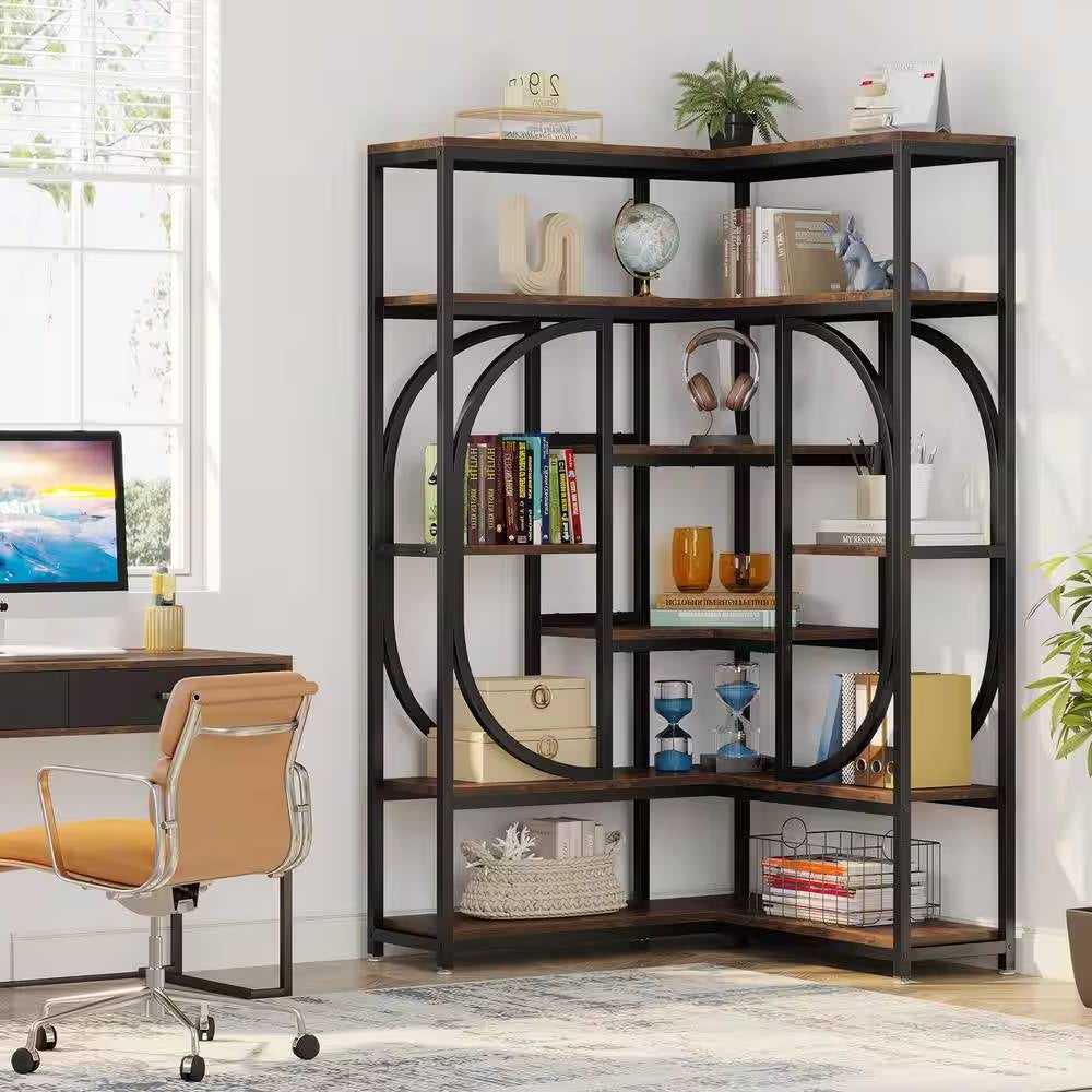 The Corner Command Bookcase- Earth Tone Collection