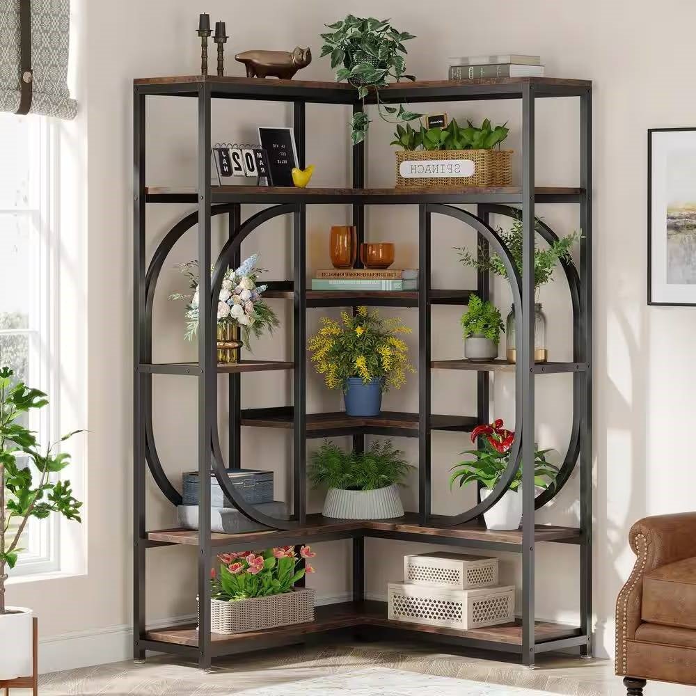 The Corner Command Bookcase- Earth Tone Collection
