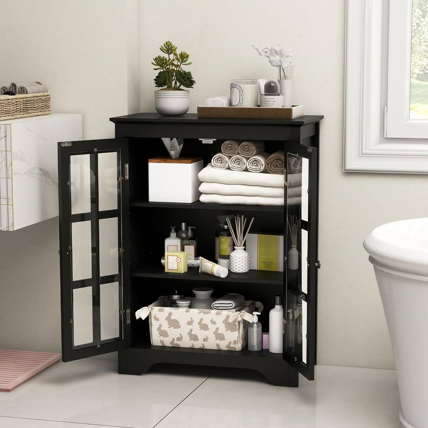 The Clear View Linen Tower- Spa Collection