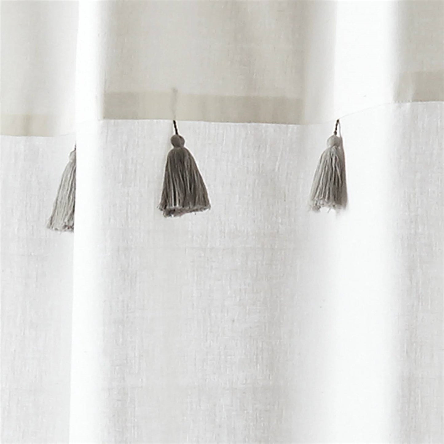 Tassel Wave Coastal Stripes Shower Curtain- Spa Collection