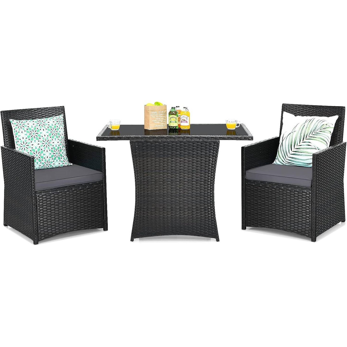 The Cozy Cove 3-Piece Patio Bistro Set- Glamorocean Collection