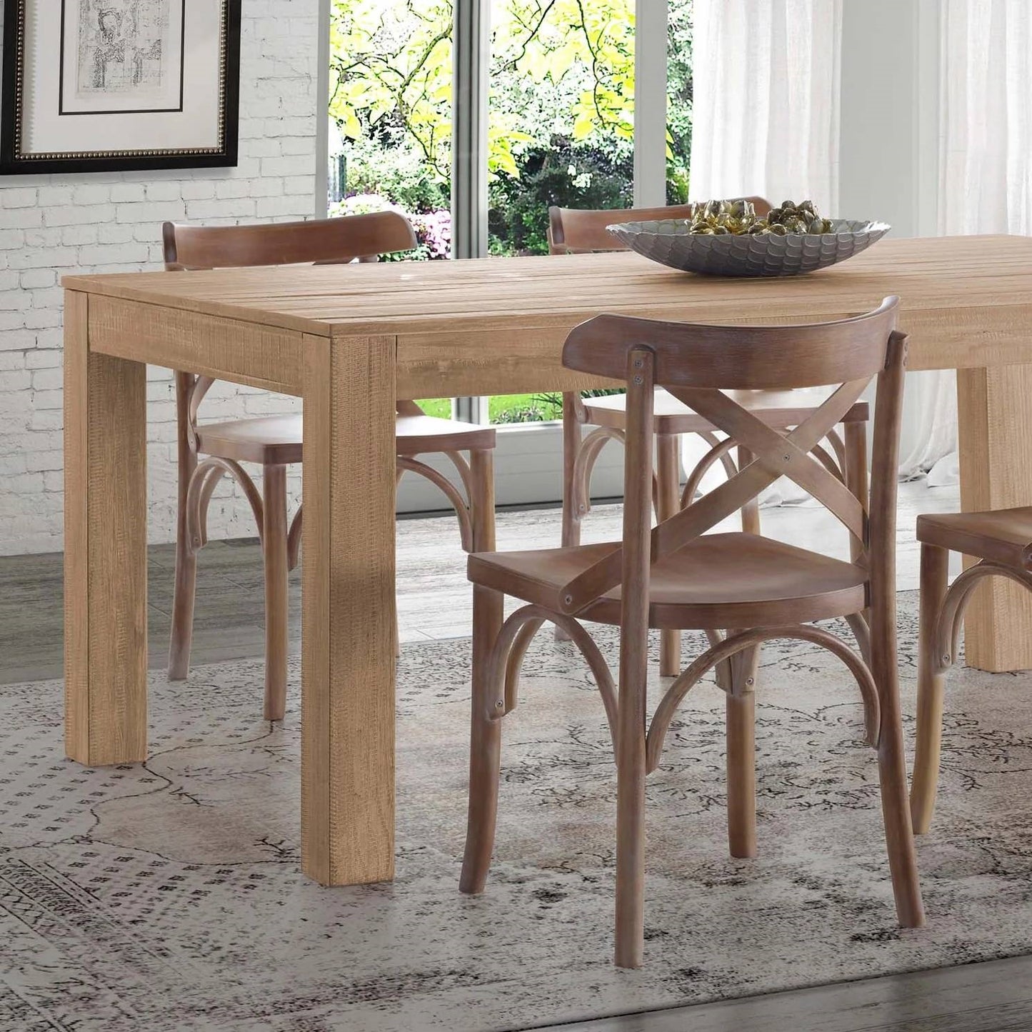 The Harvest Hustle Farmhouse Dining Table- Earth Tone Collection