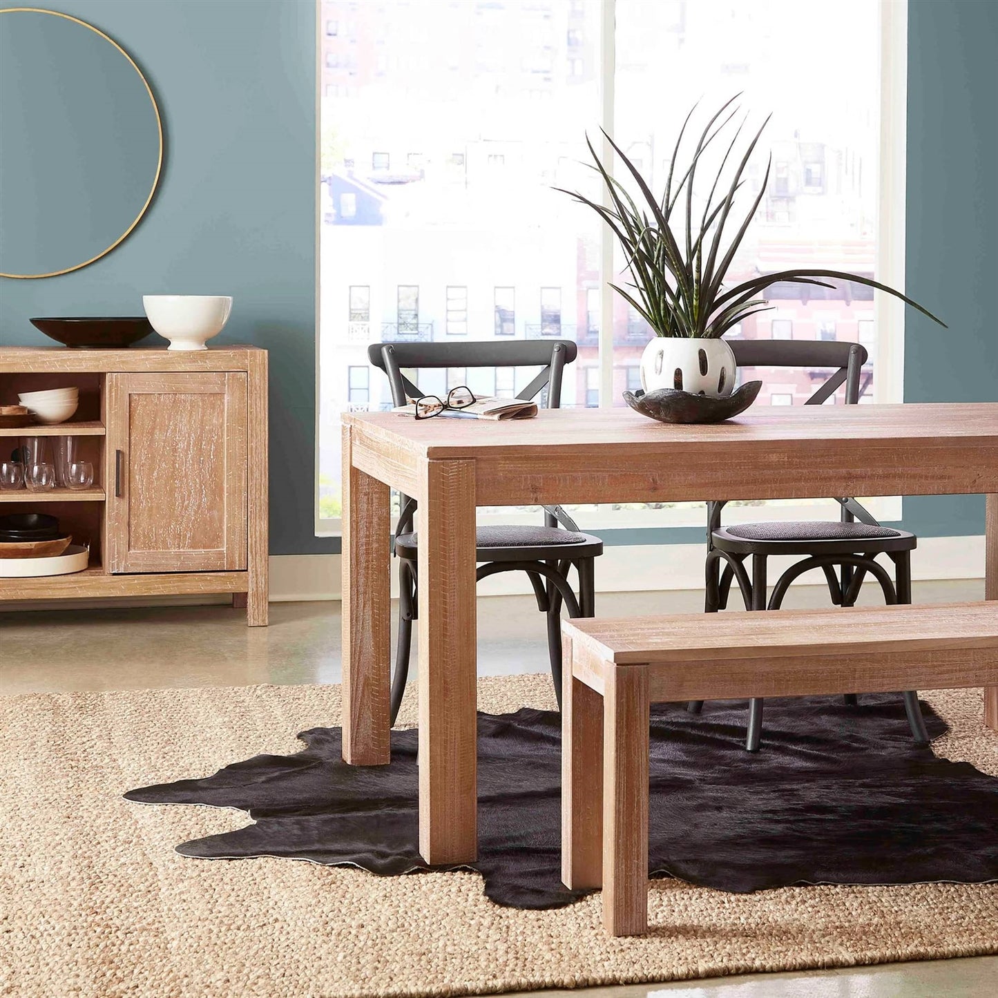 The Harvest Hustle Farmhouse Dining Table- Earth Tone Collection
