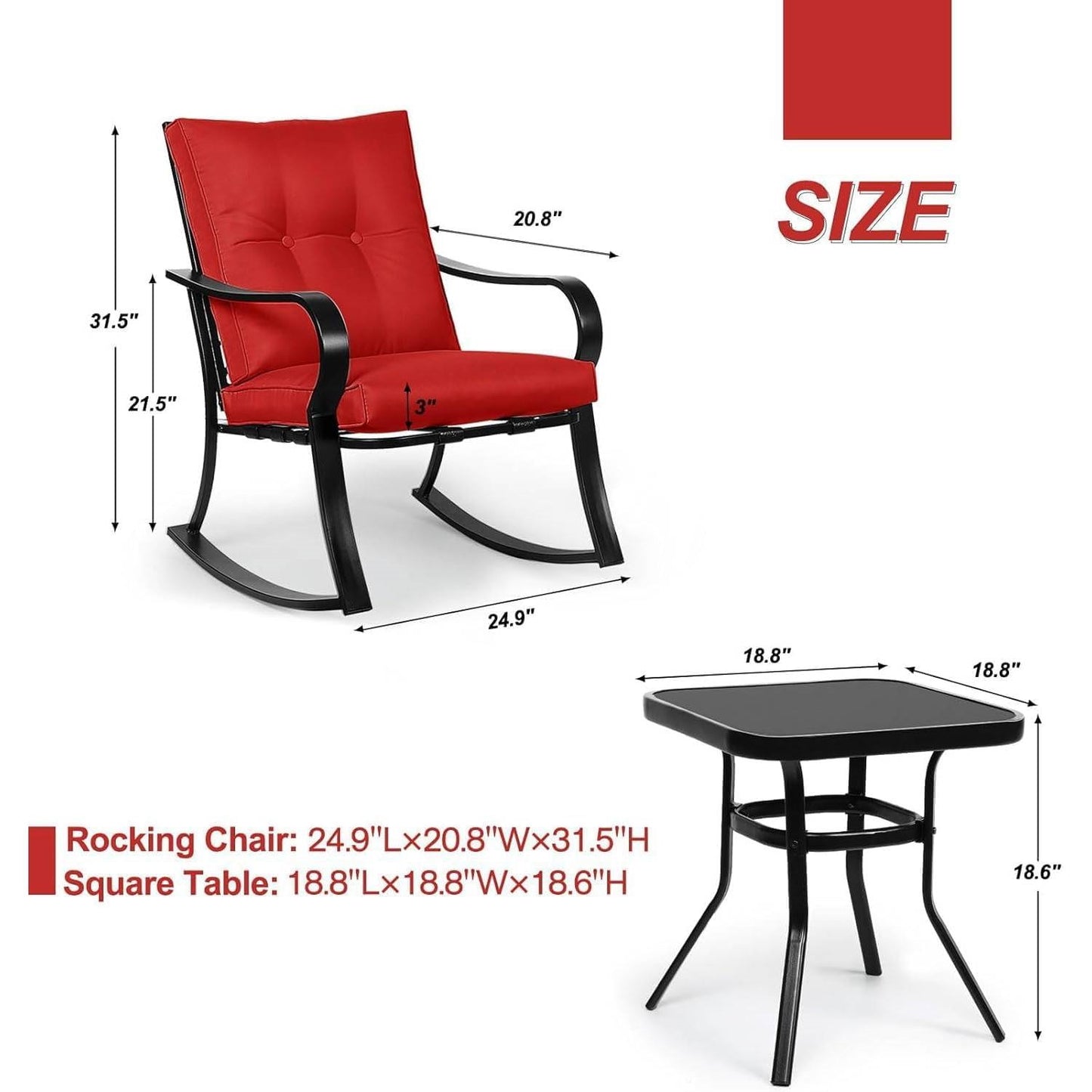 The Rock & Rosé 3-Piece Patio Bliss Set- Glamorocean Collection
