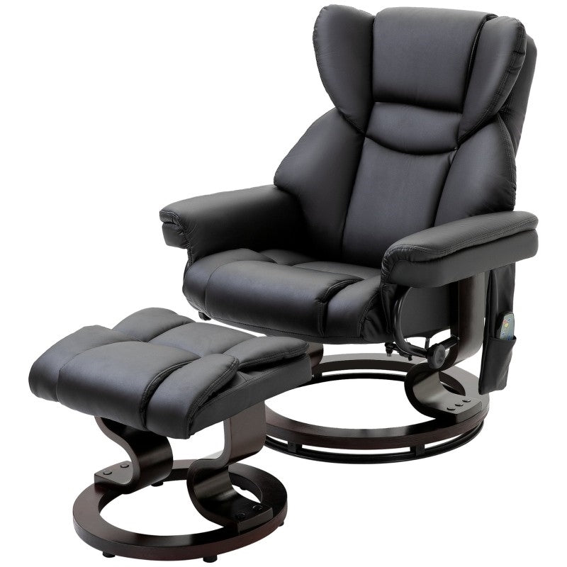 The Boss Mode Recliner & Ottoman Massage Throne- Earth Tone Collection