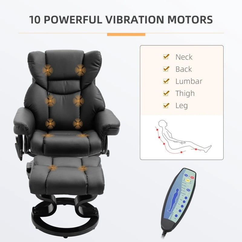 The Boss Mode Recliner & Ottoman Massage Throne- Earth Tone Collection