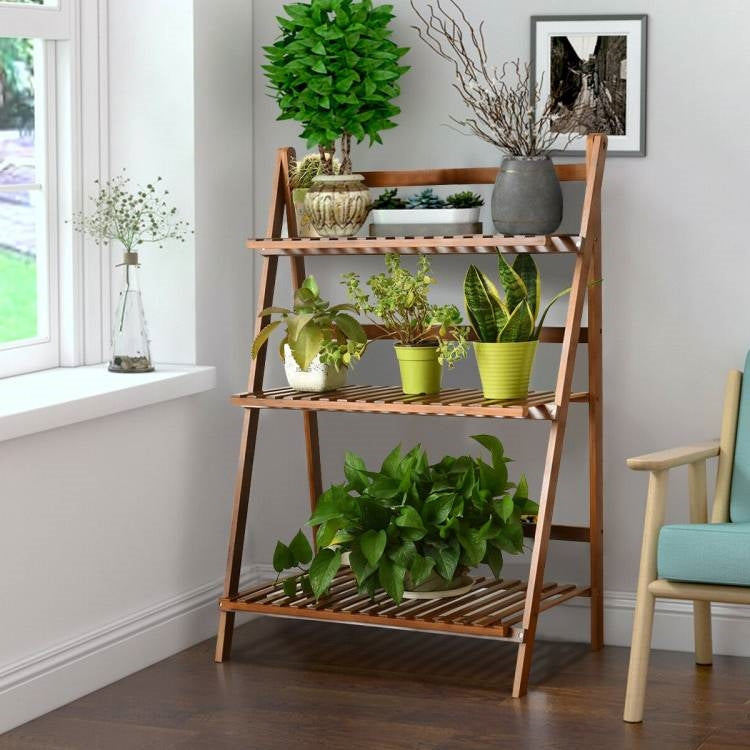 Bamboo Bloom Boss Plant Stand- Earth Tone Collection
