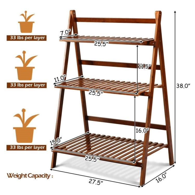 Bamboo Bloom Boss Plant Stand- Earth Tone Collection