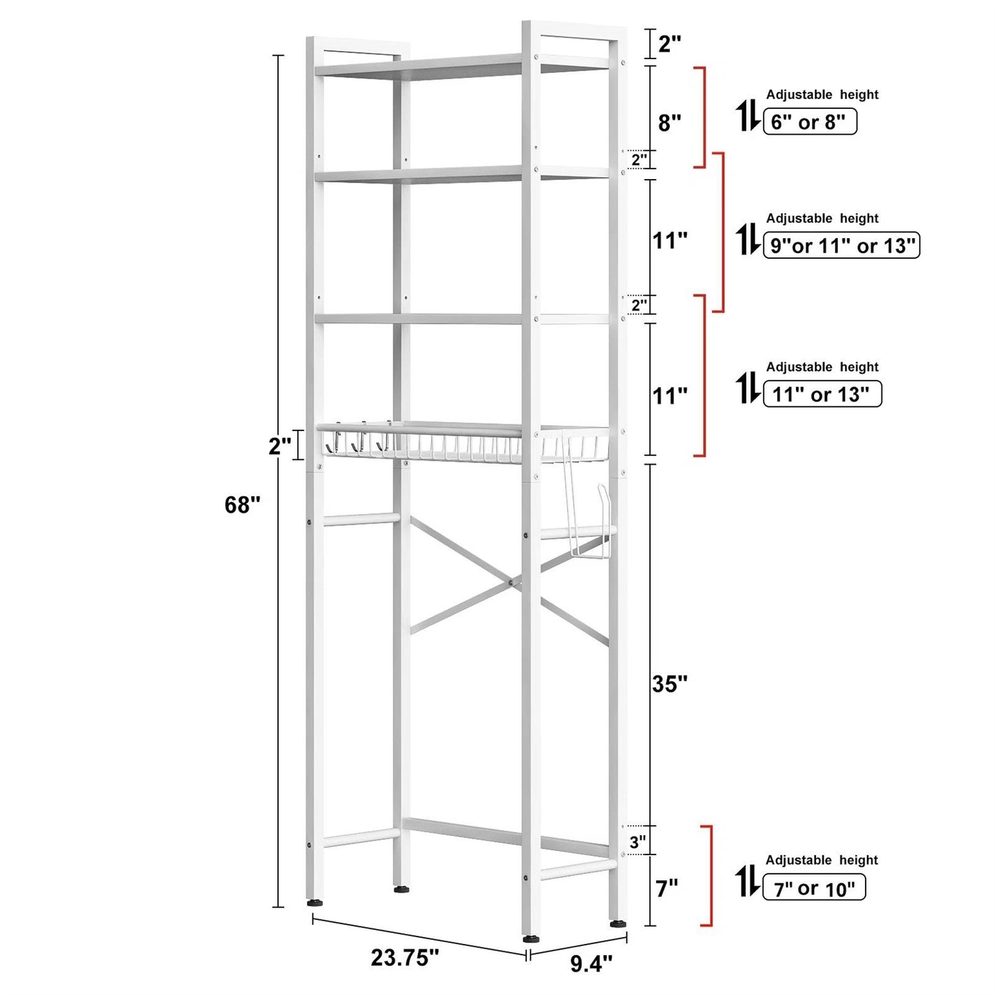 The Lofted Loo Organizer- Spa Collection