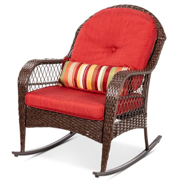 The Front Porch Flirt Wicker Rocking Chair- Glamorocean Collection
