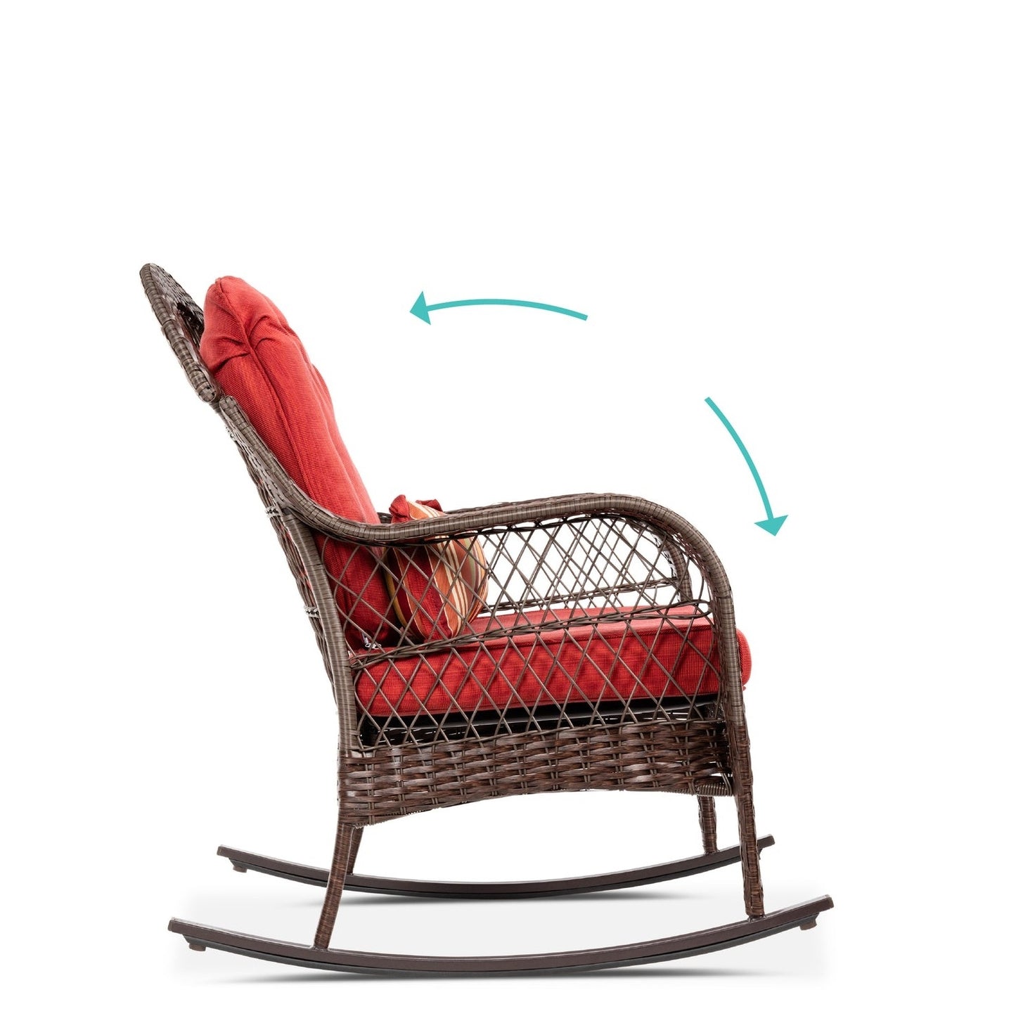 The Front Porch Flirt Wicker Rocking Chair- Glamorocean Collection