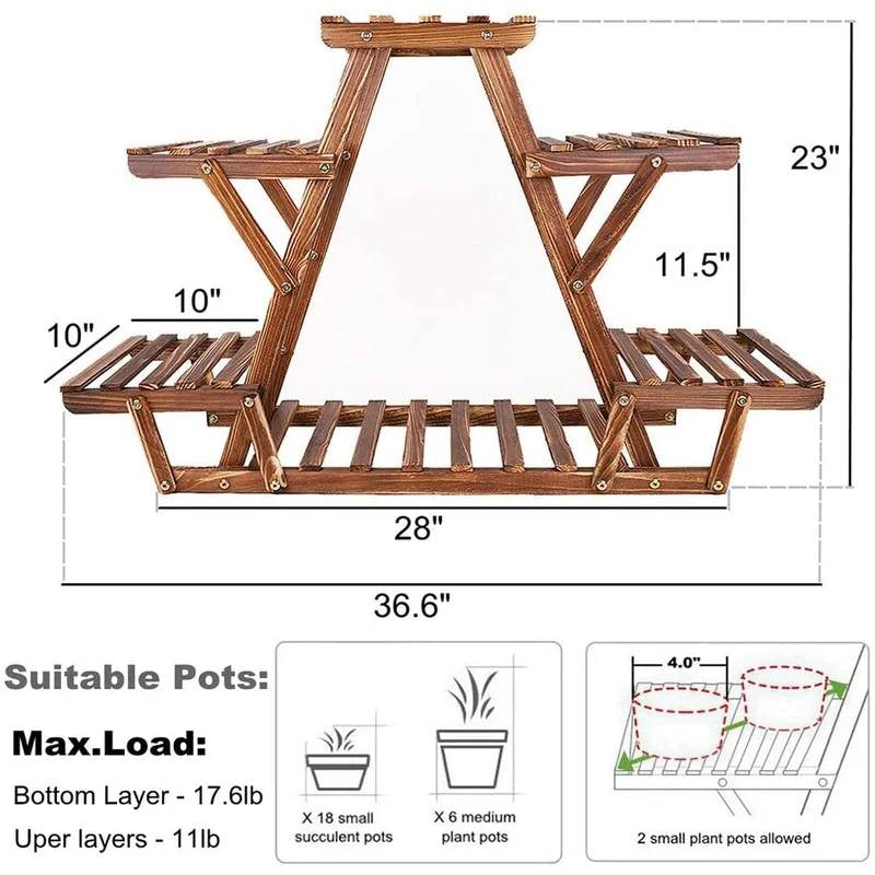 The Lotus Loft Plant Stand- Earth Tone Collection