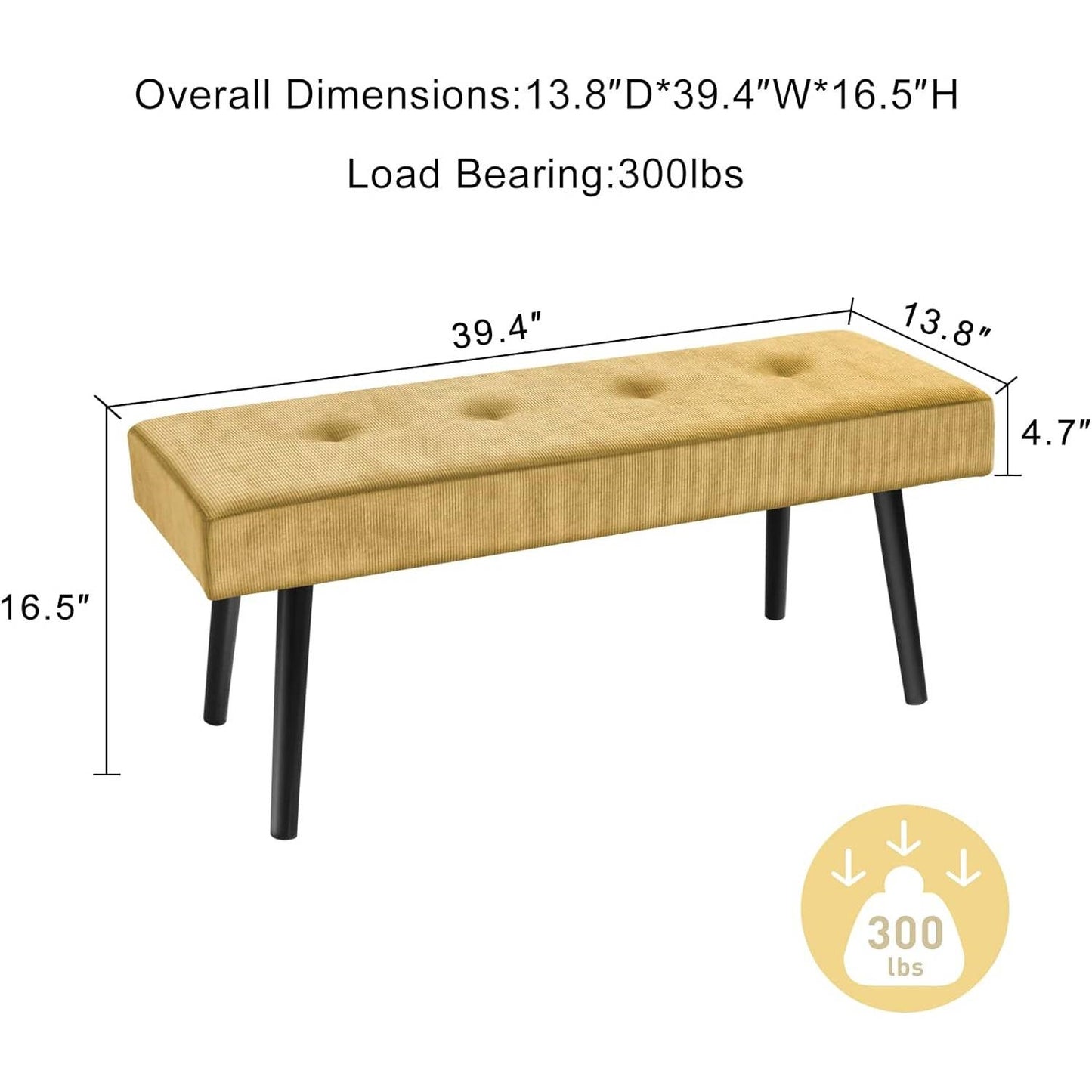 The Urban Corduroy Bench- Spa Collection