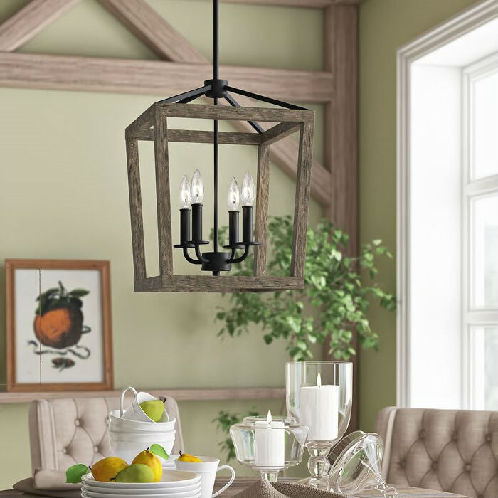 Lantern Luxe Rustic Revival Chandelier- Earth Tone Collection