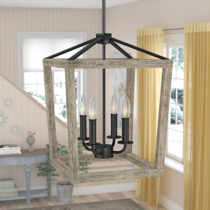 Lantern Luxe Rustic Revival Chandelier- Earth Tone Collection