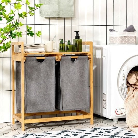 The Double Duty Bamboo Hamper- Spa Collection