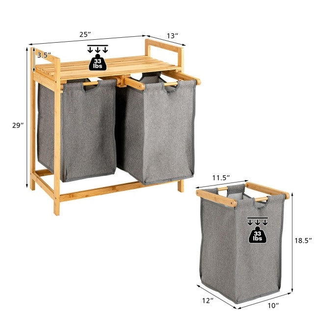 The Double Duty Bamboo Hamper- Spa Collection