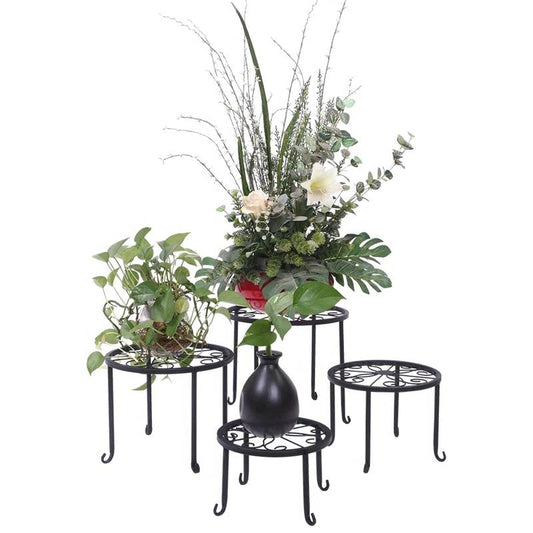Stacked & Sassy Quartet Plant Stand- Earth Tone Collection