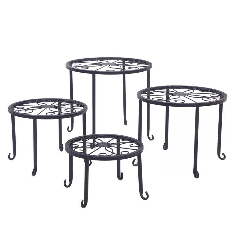 Stacked & Sassy Quartet Plant Stand- Earth Tone Collection