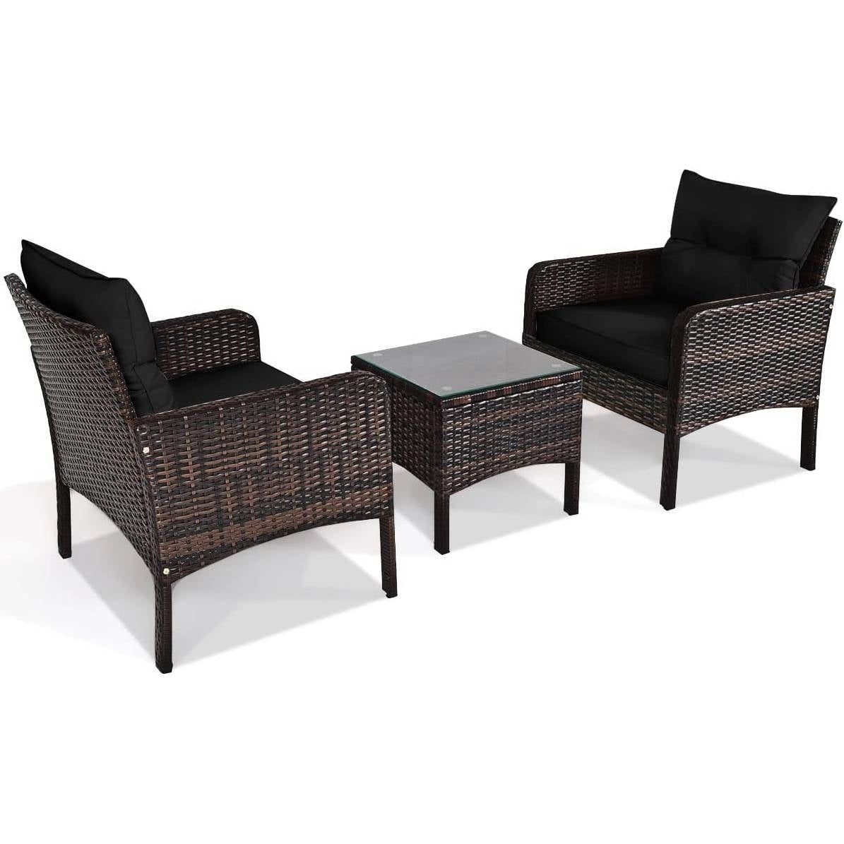 The Chill Charm 3-Piece Rattan Patio Set-Glamorocean Collection