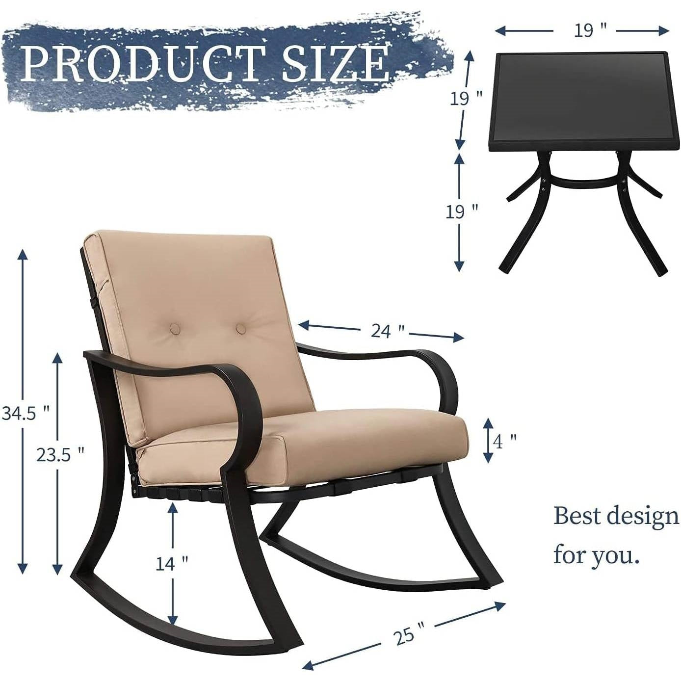 The Rock & Rosé 3-Piece Patio Bliss Set- Glamorocean Collection
