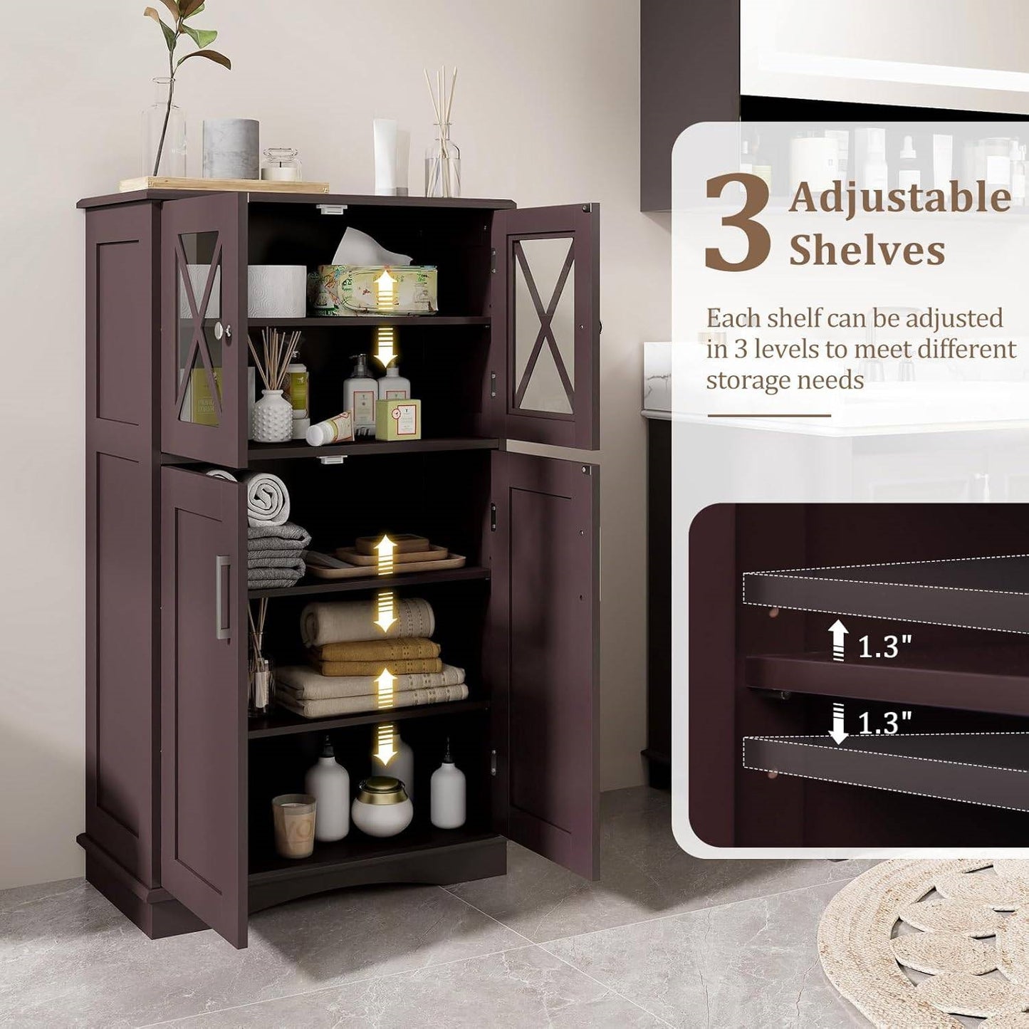 Glass Glow Towel Tower- Spa Collection