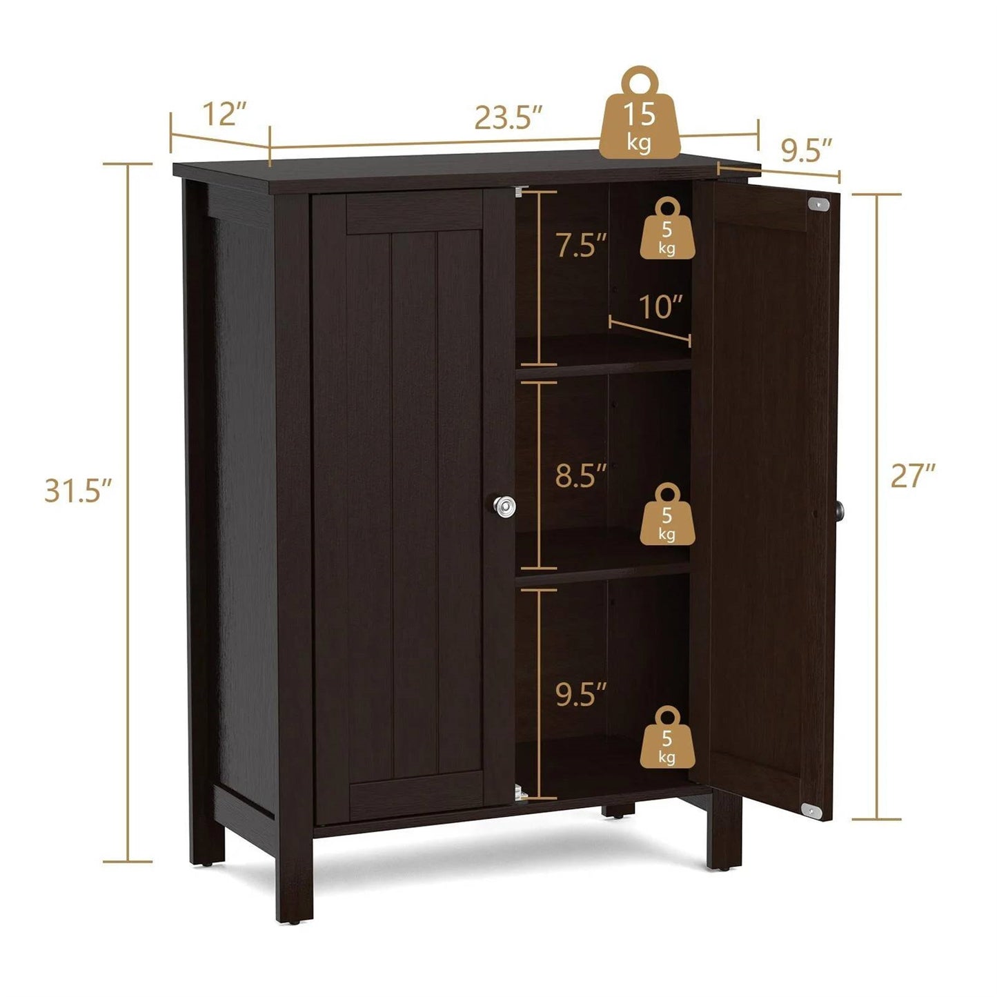 The Rustic Edge Storage Cabinet- Spa Collection