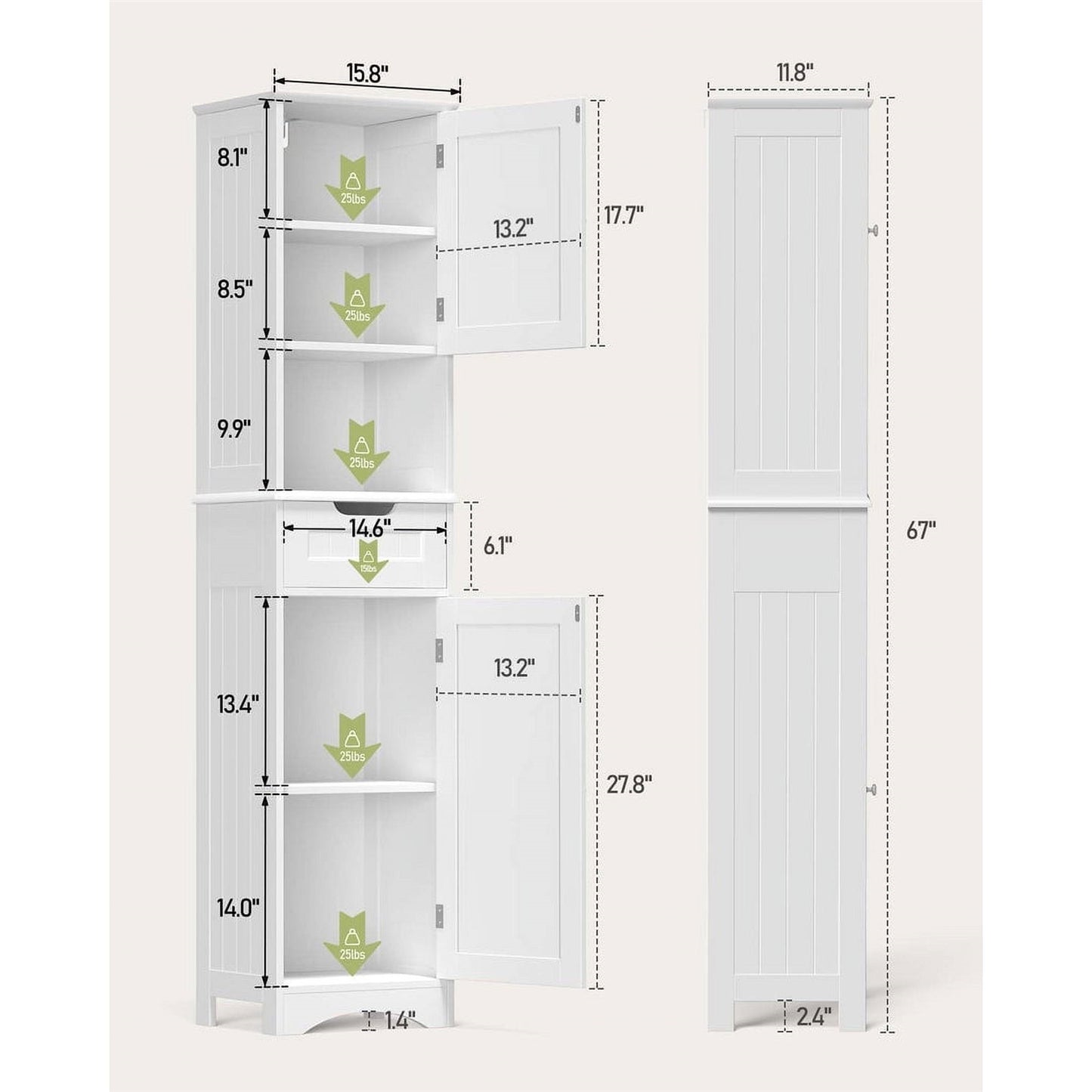 ChicSpace Linen Tower- Spa Collection