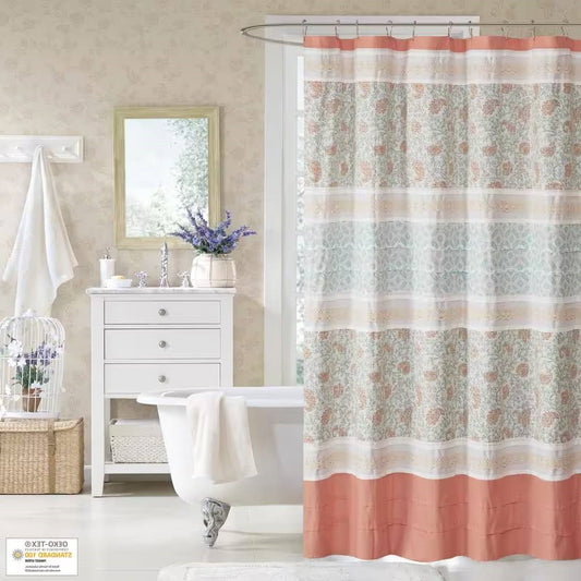 Seaside Paisley Bliss Shower Curtain- Spa Collection