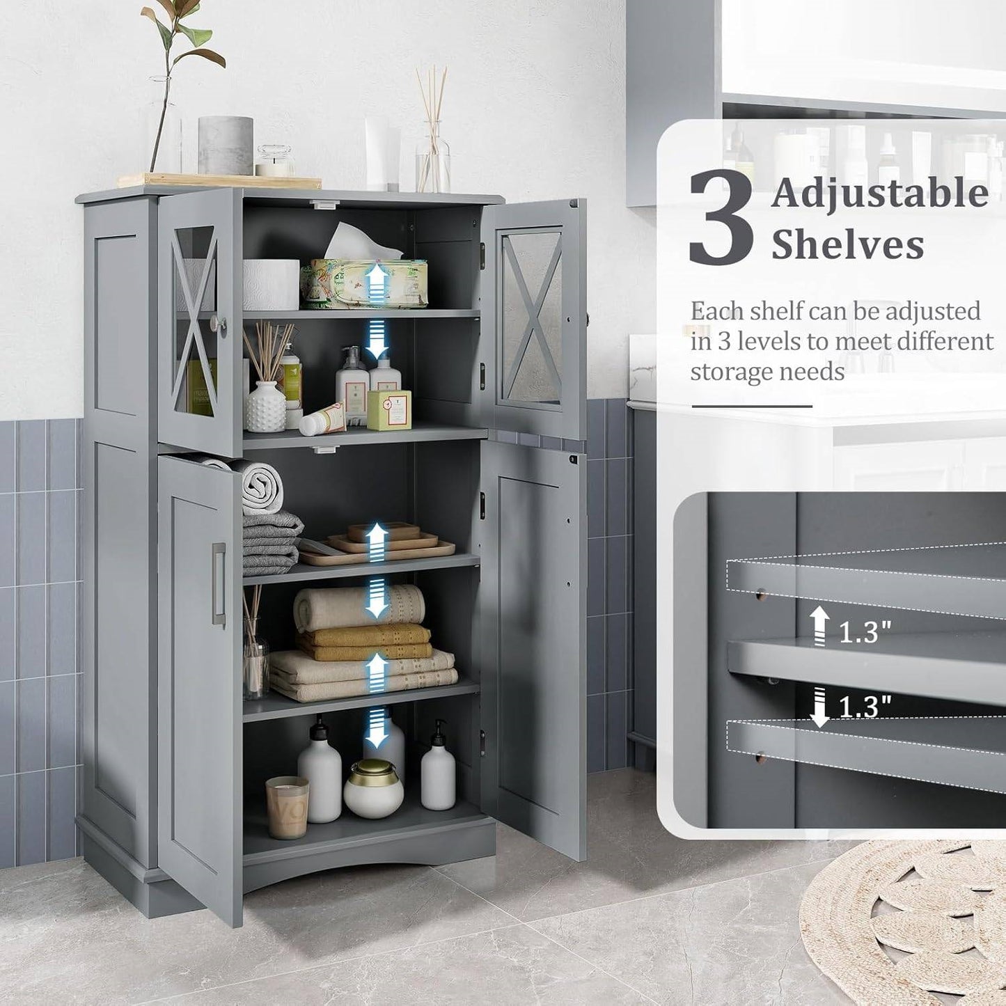 Glass Glow Towel Tower- Spa Collection