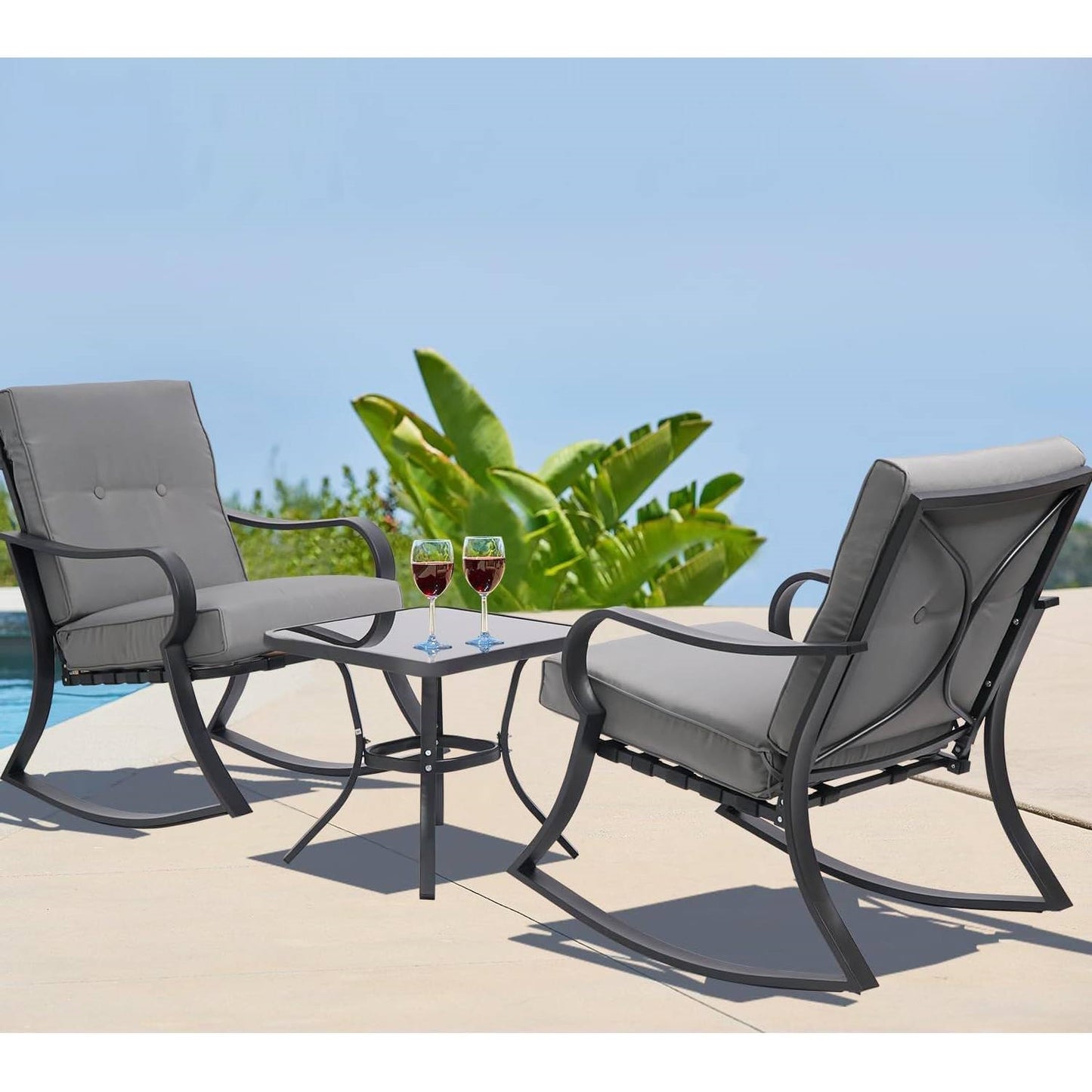 The Rock & Rosé 3-Piece Patio Bliss Set- Glamorocean Collection