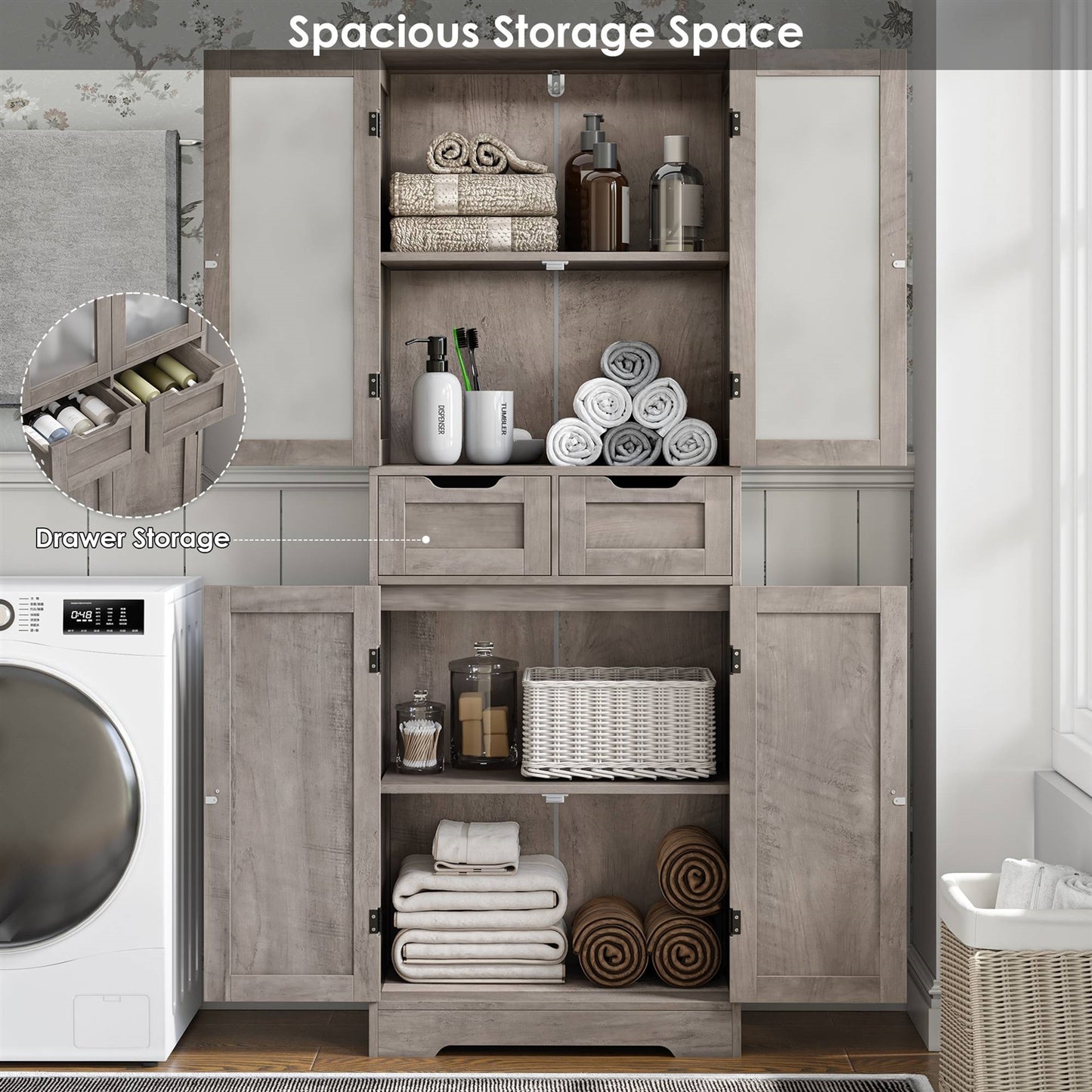 The Rustic Haven Linen Cabinet- Spa Collection