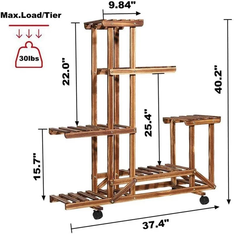 Rollin’ Roots Express Plant Stand- Earth Tone Collection