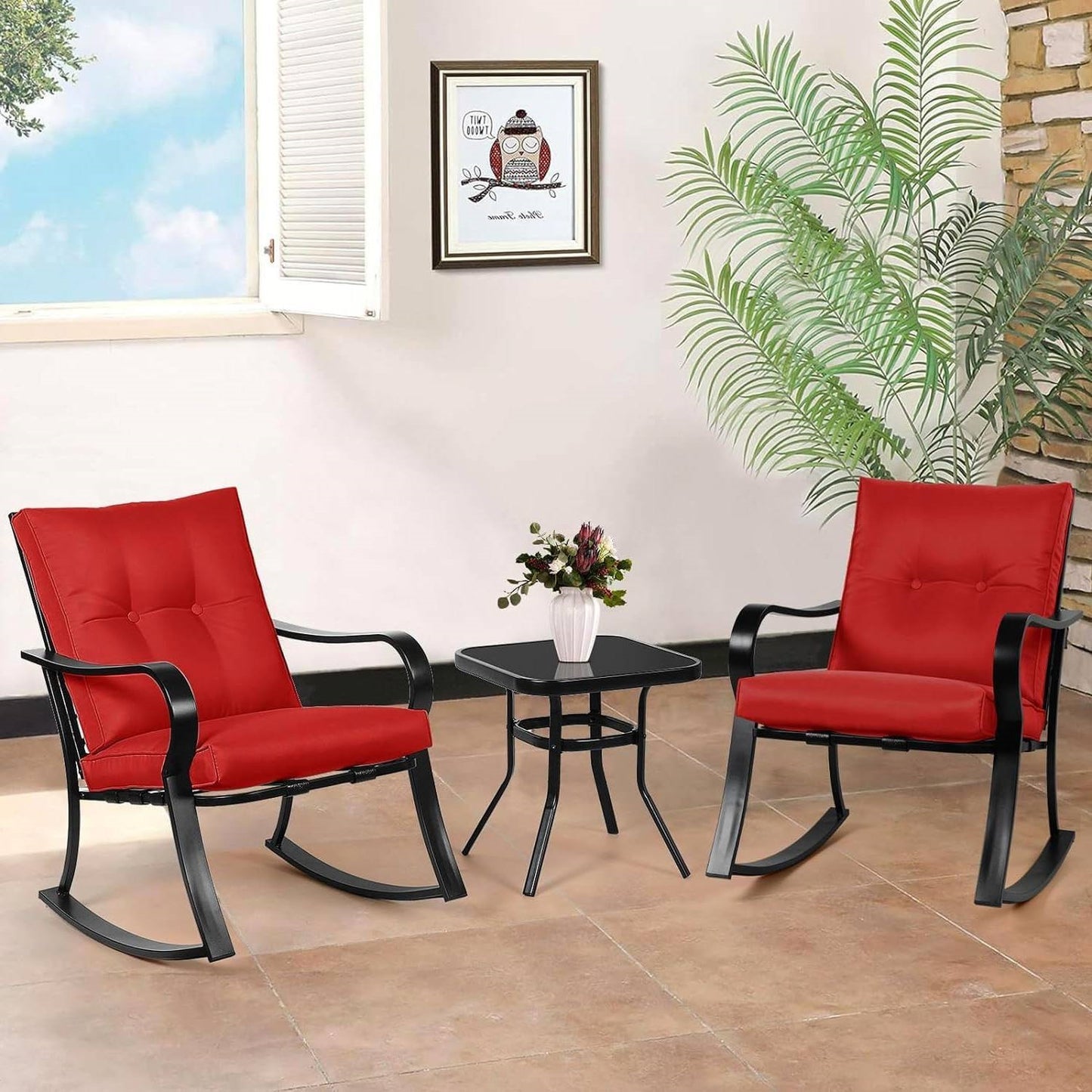 The Rock & Rosé 3-Piece Patio Bliss Set- Glamorocean Collection