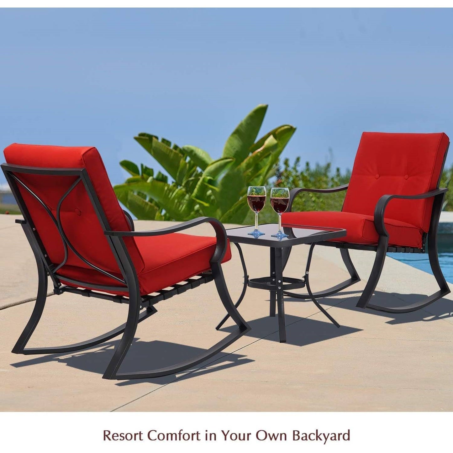 The Rock & Rosé 3-Piece Patio Bliss Set- Glamorocean Collection