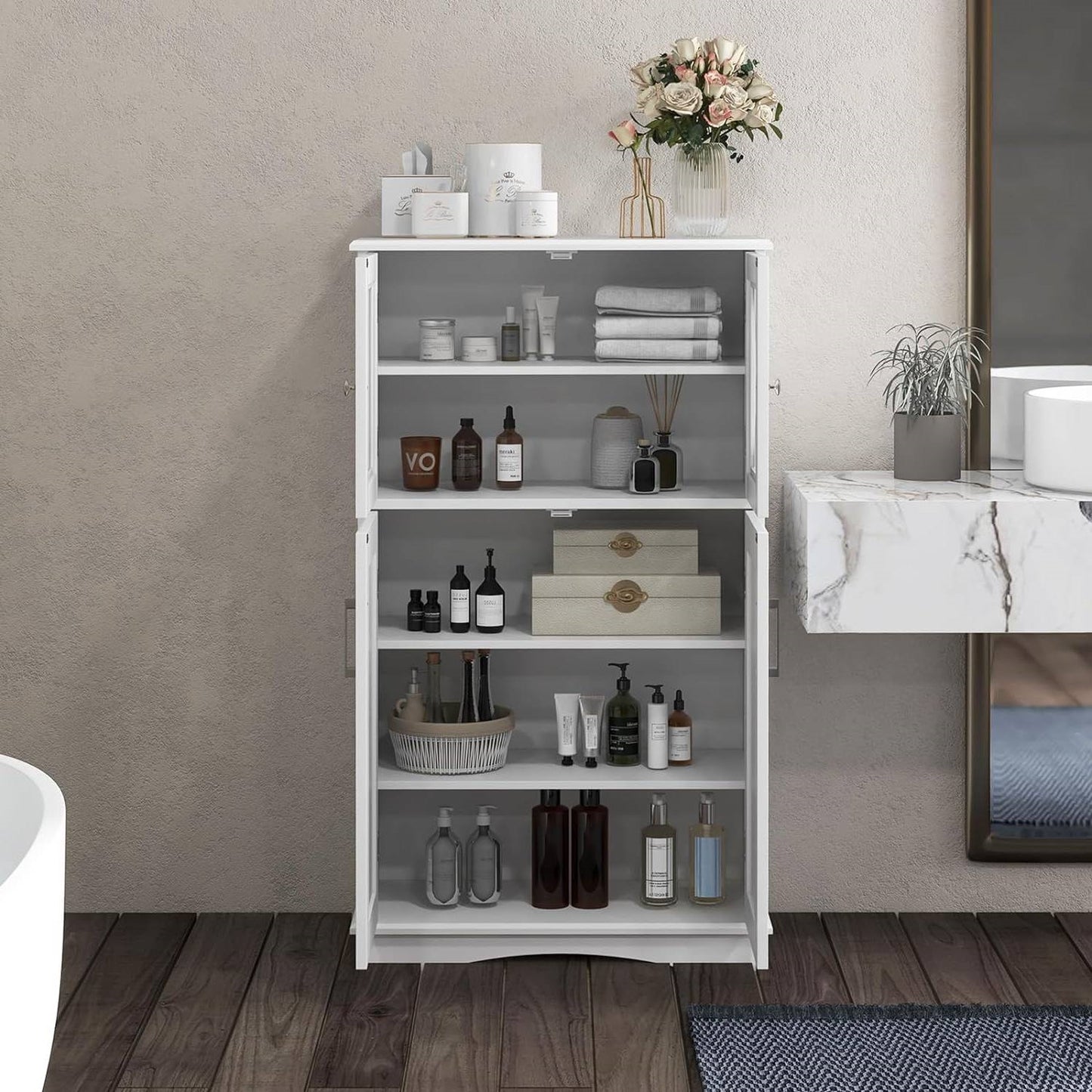 Glass Glow Towel Tower- Spa Collection